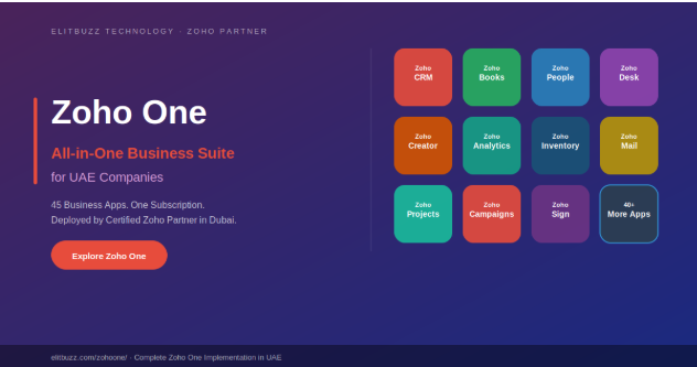 Zoho One All-in-One Business Suite UAE 45 Apps Single Subscription